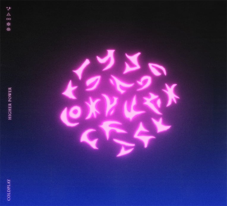 Single artwork for Coldplay's new single "Higher Power"
