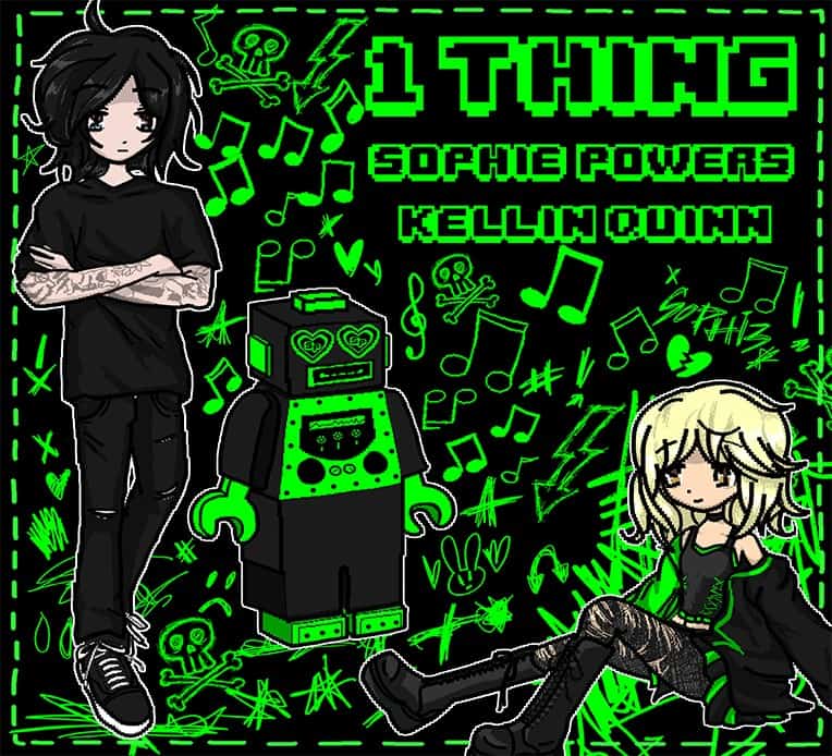 Single artwork for Sophie Powers' new single "1 Thing" featuring Kellin Quinn