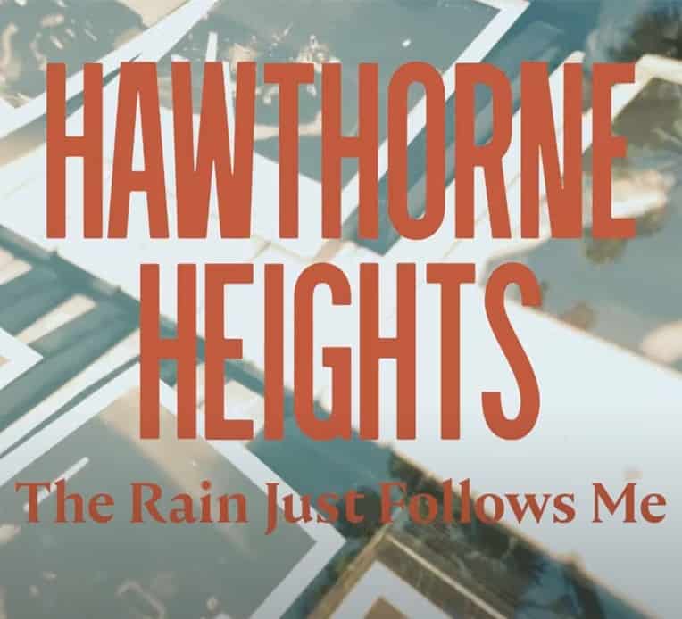 Artwork from Hawthorne Heights' Infographic for their new single "The Rain Just Follows Me"