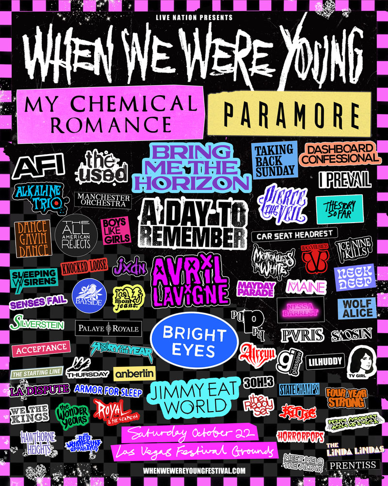 When We Were Young Fest Returns With My Chemical Romance, Paramore