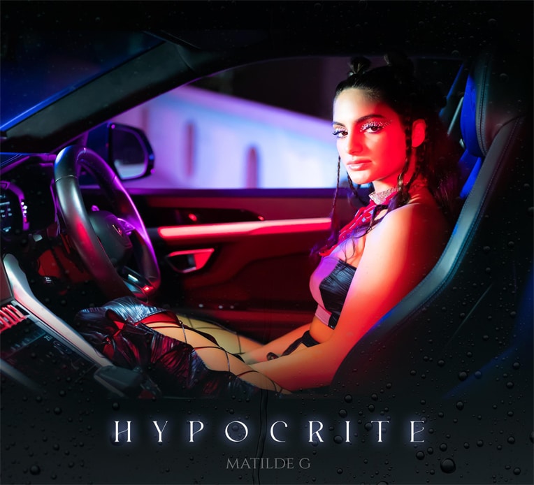 Artwork for Matilde G's latest single, "Hypocrite."