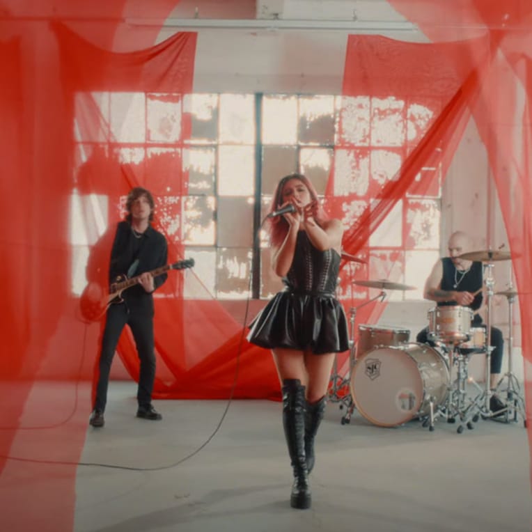 Still from Against The Current's "good guy" music video.