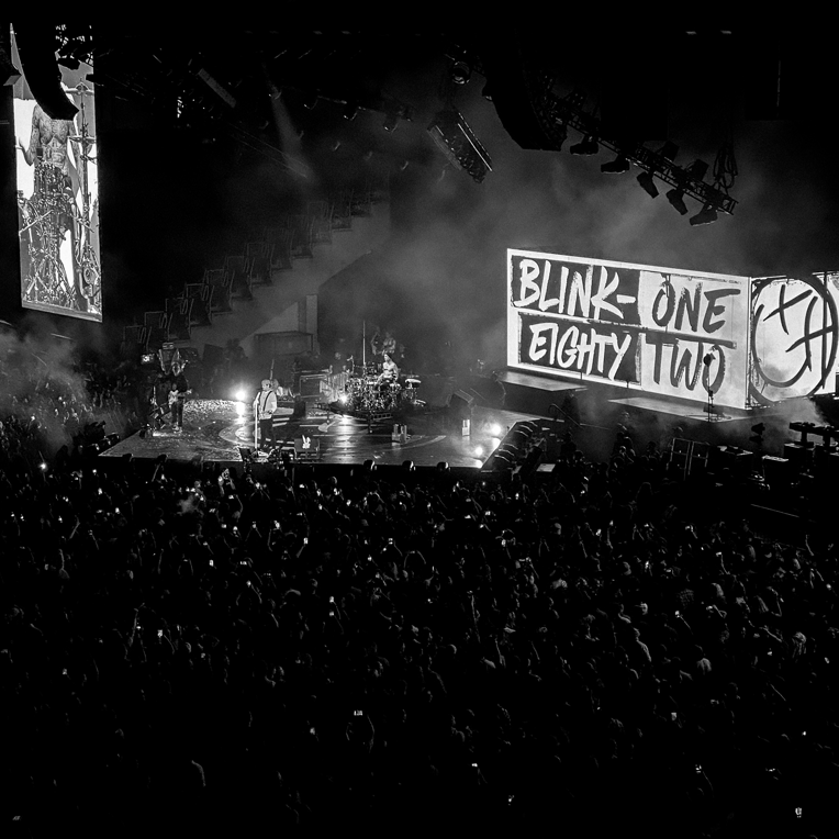 blink-182 rocking BMO Stadium during their world tour on June 16.