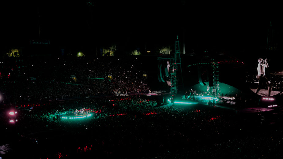 Coldplay dazzling with an amazing light show during their Music of the Spheres tour.