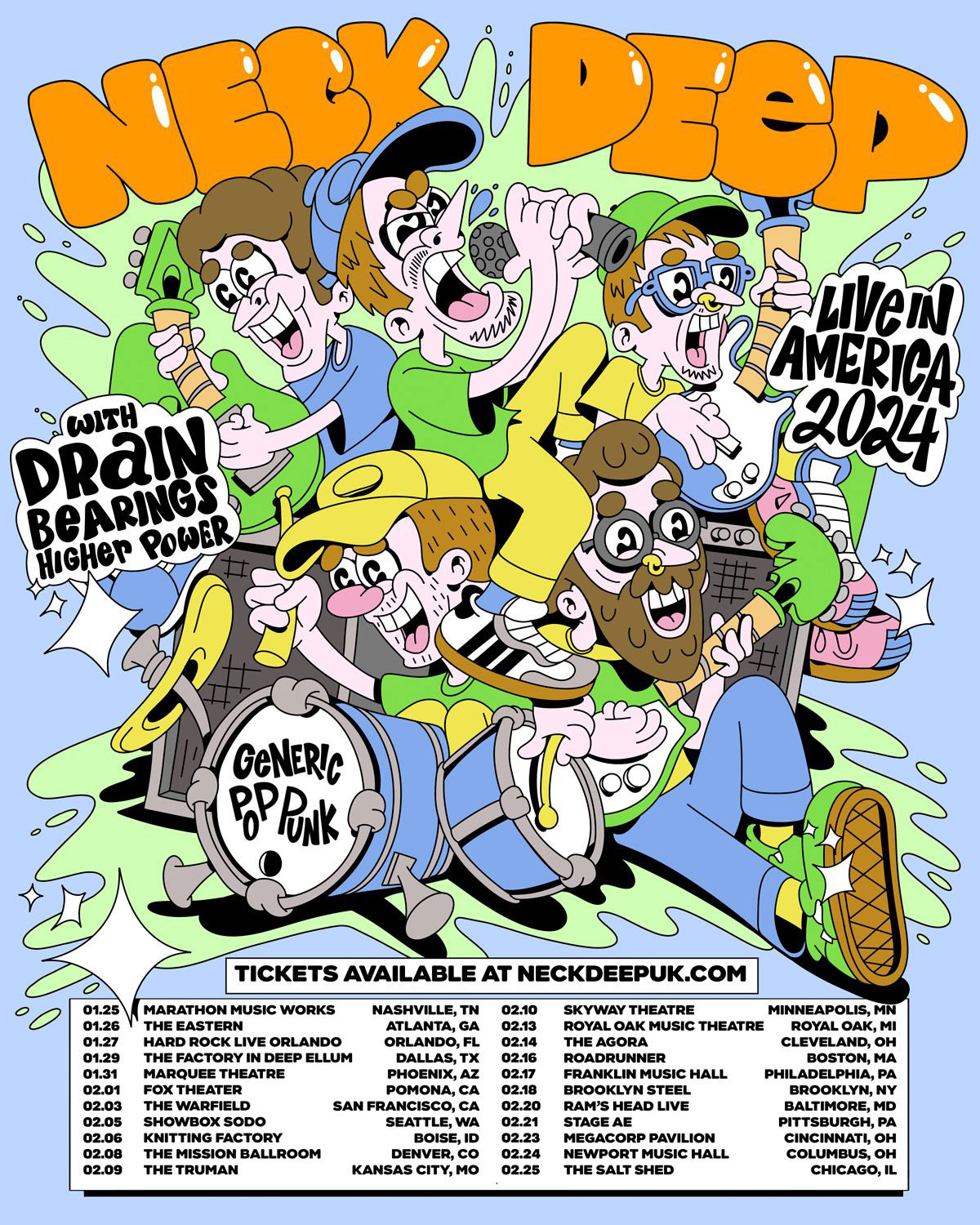 Neck Deep Announce 2024 'Live In America' Headlining Tour