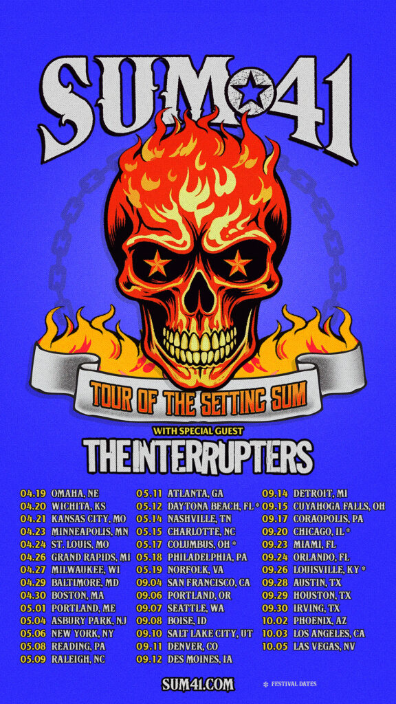 sum 41 tour of the setting sum poster tour dates