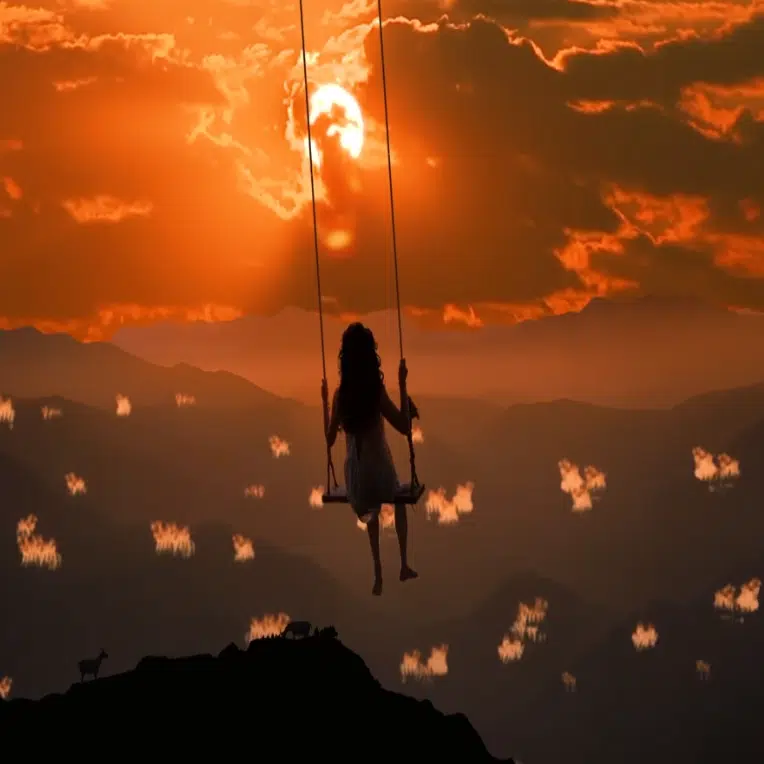 Still from d4vd's "There Goes My Baby" lyric video.