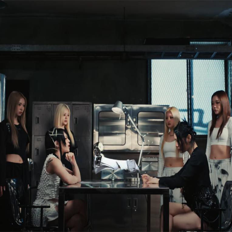 Still from Kik5o & AleXa's music video for "VITAL CHECK."