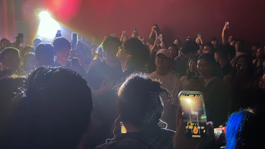 eaJ ends the night how it began, in the crowd with "Car Crash."