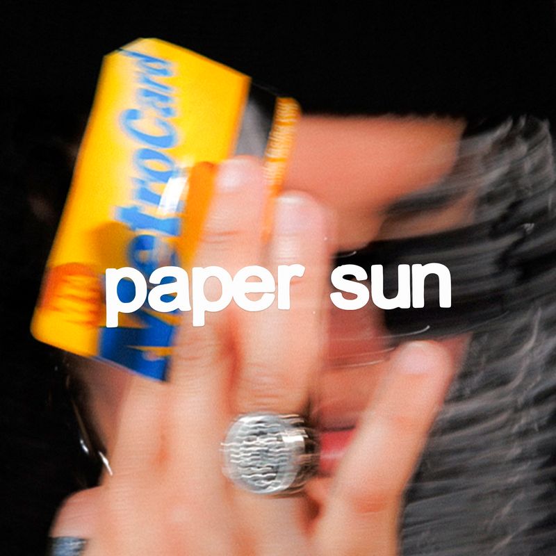 Single artwork for pure xtc's latest single, "paper sun."