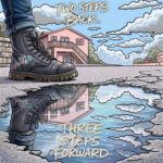 Artwork for Loser Parade's new EP, 'Two Steps Back, Three Steps Forward.'